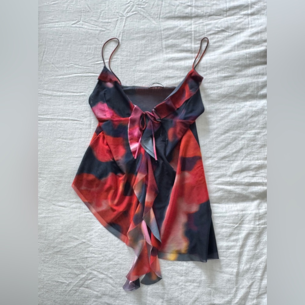 Zara Multicolor Asymmetrical Top